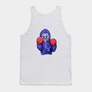 Funny Kangaroo Boxer Illustration Tank Top